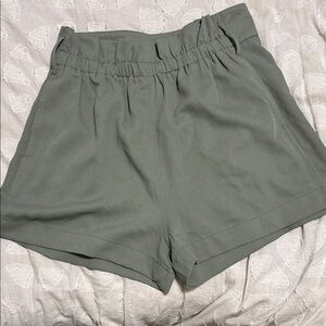 Shinestar High Waist Olive Shorts